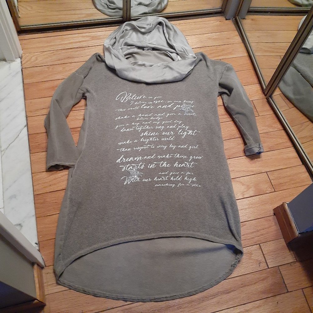 Hi Lo TUNIC  or DRESS:HOODED, COWL